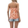 imageIWOLLENCE Womens Tube Tops Casual Summer Backless Strapless Top Sleeveless Bandeau Tanks ShirtFp Orange Pineapple