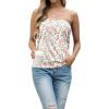 imageIWOLLENCE Womens Tube Tops Casual Summer Backless Strapless Top Sleeveless Bandeau Tanks ShirtFp White Pink Rose