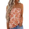 imageIWOLLENCE Womens Tube Tops Casual Summer Backless Strapless Top Sleeveless Bandeau Tanks ShirtFp Orange Pineapple