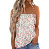 imageIWOLLENCE Womens Tube Tops Casual Summer Backless Strapless Top Sleeveless Bandeau Tanks ShirtFp White Pink Rose