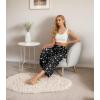 imageIWOLLENCE Women Flowy Loose Wide Leg Pant Summer Beach Casual Trousers high Waist Adjustable Knot Business Work Casual PantsBlack Butterfly