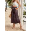 imageIWOLLENCE Women Flowy Loose Wide Leg Pant Summer Beach Casual Trousers high Waist Adjustable Knot Business Work Casual PantsBlack Red Grid