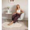 imageIWOLLENCE Women Flowy Loose Wide Leg Pant Summer Beach Casual Trousers high Waist Adjustable Knot Business Work Casual PantsBlack Red Grid