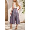 imageIWOLLENCE Women Flowy Loose Wide Leg Pant Summer Beach Casual Trousers high Waist Adjustable Knot Business Work Casual PantsBohemia Rhomboid