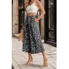 imageIWOLLENCE Women Flowy Loose Wide Leg Pant Summer Beach Casual Trousers high Waist Adjustable Knot Business Work Casual PantsLd Black