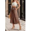 imageIWOLLENCE Women Flowy Loose Wide Leg Pant Summer Beach Casual Trousers high Waist Adjustable Knot Business Work Casual PantsLd Coffee