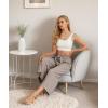 imageIWOLLENCE Women Flowy Loose Wide Leg Pant Summer Beach Casual Trousers high Waist Adjustable Knot Business Work Casual PantsLight Khaki
