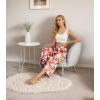 imageIWOLLENCE Women Flowy Loose Wide Leg Pant Summer Beach Casual Trousers high Waist Adjustable Knot Business Work Casual PantsWhite Maple