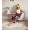 imageIWOLLENCE Women Flowy Loose Wide Leg Pant Summer Beach Casual Trousers high Waist Adjustable Knot Business Work Casual PantsWine Red Rectangle