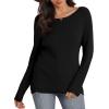 imageIWOLLENCE Fall Sweaters for Women 2022 Criss Cross V Neck Pullover Long Sleeve Loose Knitted Tops