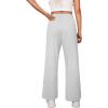 imageIWOLLENCE Womens Casual Loose Checkered Wide Leg Pants High Waist Straight Lounge Y2K Gingham Trousers SummerCgrey