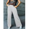 imageIWOLLENCE Womens Casual Loose Checkered Wide Leg Pants High Waist Straight Lounge Y2K Gingham Trousers SummerCgrey