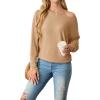 imageIWOLLENCE Womens Loose Long Batwing Sleeve Shirt Tops Knitted Off The Shoulder Lightweight Fall BlousesC Apricot Yellow