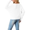 imageIWOLLENCE Womens Loose Long Batwing Sleeve Shirt Tops Knitted Off The Shoulder Lightweight Fall BlousesC White