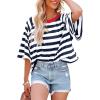 Stripe Navy White