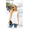 imageIWOLLENCE Womens Summer Tank Tops Sleeveless Chiffon Double Layers Blouse Loose Round Neck Casual Shirts01 White
