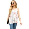 imageIWOLLENCE Womens Summer Tank Tops Sleeveless Chiffon Double Layers Blouse Loose Round Neck Casual Shirts08 Peach White