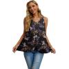 imageIWOLLENCE Womens Summer Tank Tops Sleeveless Chiffon Double Layers Blouse Loose Round Neck Casual Shirts09 Purple Black