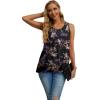 imageIWOLLENCE Womens Summer Tank Tops Sleeveless Chiffon Double Layers Blouse Loose Round Neck Casual Shirts09 Purple Black