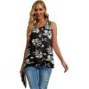 imageIWOLLENCE Womens Summer Tank Tops Sleeveless Chiffon Double Layers Blouse Loose Round Neck Casual Shirts10 Yellow Lily Black