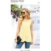 imageIWOLLENCE Womens Summer Tank Tops Sleeveless Chiffon Double Layers Blouse Loose Round Neck Casual Shirts16 Beige