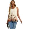 imageIWOLLENCE Womens Summer Tank Tops Sleeveless Chiffon Double Layers Blouse Loose Round Neck Casual Shirts25 White Lotus