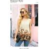 imageIWOLLENCE Womens Summer Tank Tops Sleeveless Chiffon Double Layers Blouse Loose Round Neck Casual Shirts25 White Lotus