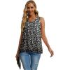 imageIWOLLENCE Womens Summer Tank Tops Sleeveless Chiffon Double Layers Blouse Loose Round Neck Casual Shirts27 Black Daffodil