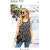 imageIWOLLENCE Womens Summer Tank Tops Sleeveless Chiffon Double Layers Blouse Loose Round Neck Casual Shirts27 Black Daffodil