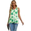 imageIWOLLENCE Womens Summer Tank Tops Sleeveless Chiffon Double Layers Blouse Loose Round Neck Casual Shirts28 White Clover