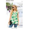 imageIWOLLENCE Womens Summer Tank Tops Sleeveless Chiffon Double Layers Blouse Loose Round Neck Casual Shirts28 White Clover