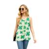 imageIWOLLENCE Womens Summer Tank Tops Sleeveless Chiffon Double Layers Blouse Loose Round Neck Casual Shirts28 White Clover