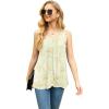 imageIWOLLENCE Womens Summer Tank Tops Sleeveless Chiffon Double Layers Blouse Loose Round Neck Casual Shirts32 Beige Maple