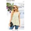 imageIWOLLENCE Womens Summer Tank Tops Sleeveless Chiffon Double Layers Blouse Loose Round Neck Casual Shirts32 Beige Maple