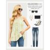 imageIWOLLENCE Womens Summer Tank Tops Sleeveless Chiffon Double Layers Blouse Loose Round Neck Casual Shirts32 Beige Maple