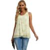 imageIWOLLENCE Womens Summer Tank Tops Sleeveless Chiffon Double Layers Blouse Loose Round Neck Casual Shirts32 Beige Maple