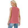 imageIWOLLENCE Womens Summer Tank Tops Sleeveless Chiffon Double Layers Blouse Loose Round Neck Casual Shirts45 Th Watermelon Red