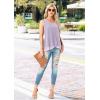 imageIWOLLENCE Womens Summer Tank Tops Sleeveless Chiffon Double Layers Blouse Loose Round Neck Casual Shirts46 Th Light Purple