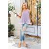 imageIWOLLENCE Womens Summer Tank Tops Sleeveless Chiffon Double Layers Blouse Loose Round Neck Casual Shirts46 Th Light Purple