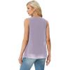 imageIWOLLENCE Womens Summer Tank Tops Sleeveless Chiffon Double Layers Blouse Loose Round Neck Casual Shirts46 Th Light Purple
