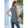 imageIWOLLENCE Womens Waffle Knit Tank Tops Casual Blouse Sleeveless Cute Twist Knot TunicFpblue White Floral