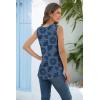 imageIWOLLENCE Womens Waffle Knit Tank Tops Casual Blouse Sleeveless Cute Twist Knot TunicFpnavy Ethnic Kerchief