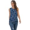 imageIWOLLENCE Womens Waffle Knit Tank Tops Casual Blouse Sleeveless Cute Twist Knot TunicFpnavy Ethnic Kerchief