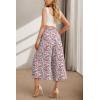 imageIWOLLENCE Women Flowy Loose Wide Leg Pant Summer Beach Casual Trousers high Waist Adjustable Knot Business Work Casual PantsGray Ishitake