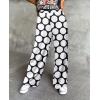 imageIWOLLENCE Womens Casual Loose Checkered Wide Leg Pants High Waist Straight Lounge Y2K Gingham Trousers SummerBcblack White Circle