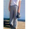 imageIWOLLENCE Womens Casual Loose Checkered Wide Leg Pants High Waist Straight Lounge Y2K Gingham Trousers SummerBhblack White Houndstooth