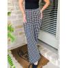 imageIWOLLENCE Womens Casual Loose Checkered Wide Leg Pants High Waist Straight Lounge Y2K Gingham Trousers SummerBhblack White Houndstooth