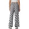 imageIWOLLENCE Womens Casual Loose Checkered Wide Leg Pants High Waist Straight Lounge Y2K Gingham Trousers SummerBpblack White Twisted