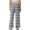 imageIWOLLENCE Womens Casual Loose Checkered Wide Leg Pants High Waist Straight Lounge Y2K Gingham Trousers SummerBrblack White Rhomboid