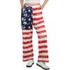 imageIWOLLENCE Womens Casual Loose Checkered Wide Leg Pants High Waist Straight Lounge Y2K Gingham Trousers SummerFlagred Blue